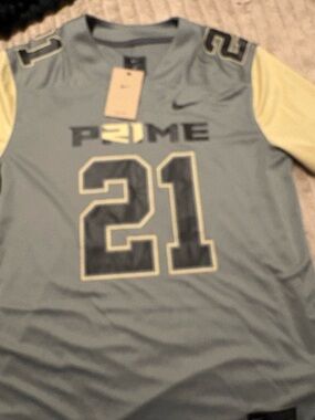 Nike PRIME #21 Short Sleeve Jersey in Gray and Cream